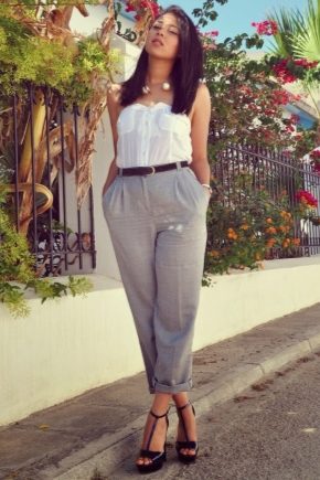 Gray women's trousers