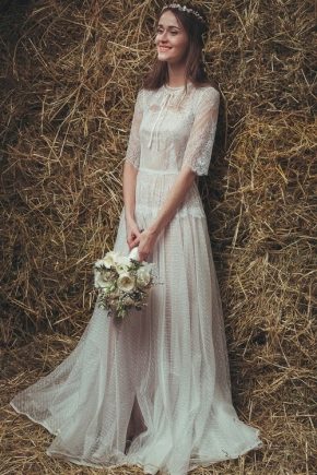 Boho style wedding dress