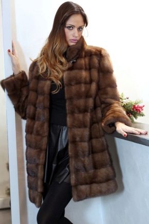 Fur coat from wild mink