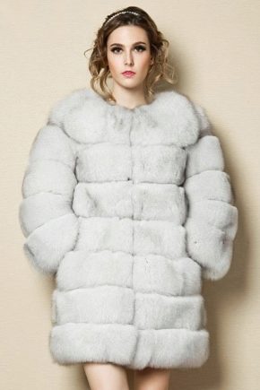 Stylish fox fur coat