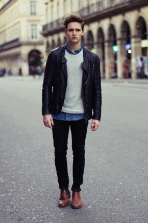 Men's leather ankle boots