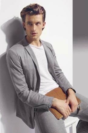 Leather men's clutch