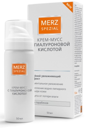 Cream mousse Merz with hyaluronic acid