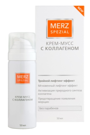 Cream mousse Merz with collagen
