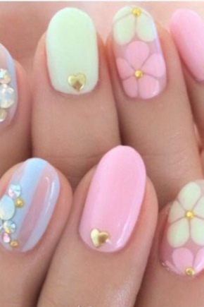 Summer manicure with gel polish