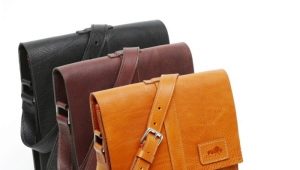Leather tablet bag for men and women