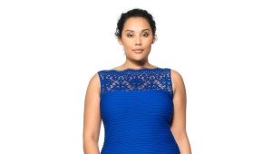 Beautiful floor-length dress for obese women