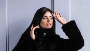 Faux mink coat