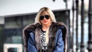 Denim parka