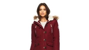Burgundy parkas