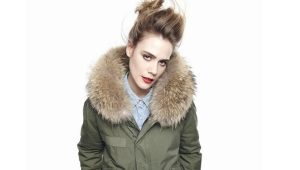 Parka with raccoon fur