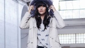 Women's white winter parka
