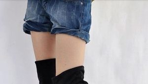 平底绒面革过膝长靴