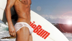 White men's swimming trunks