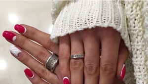 Lunar manicure with gel polish