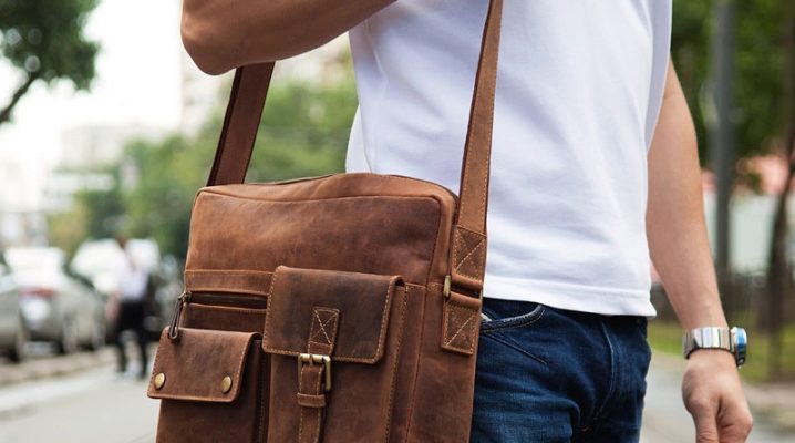 Fabric men's shoulder bags