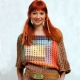 Pullover sweaters made of multi-colored threads, mohair, knitwear