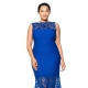 Beautiful floor-length dress for obese women