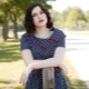 Polka dot dress for obese women