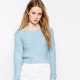 What to wear with a fluffy sweater?