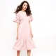 Fashionable dress with a flounce at the bottom 2022