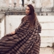 Fashionable natural fur coat