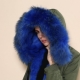 Blue fur parka