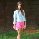 What to wear with pink shorts?