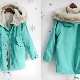 Women's turquoise parka