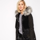 Women's black winter parka