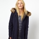 Blue winter parka for women