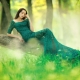 The combination of green clothes with other shades