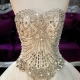 Evening dress with a corset