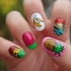 Manicure with pineapples