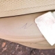 How to wipe the marks from the handle with leatherette?